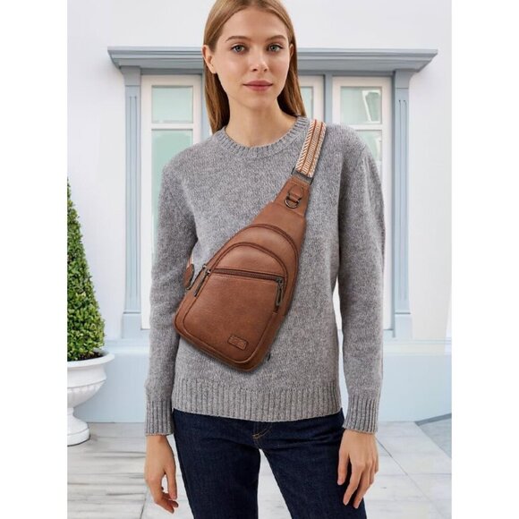 7L Vegan Leather Crossbody Bag Women Small Travel Shoulder Purse Fanny Pack - Picture 2 of 7